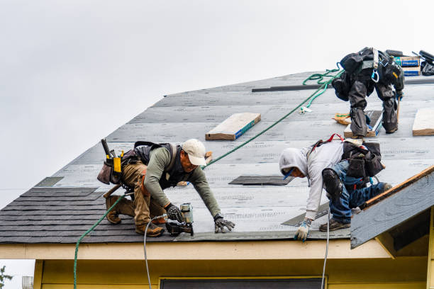 Professional Roofing technician working in Nicasio, CA